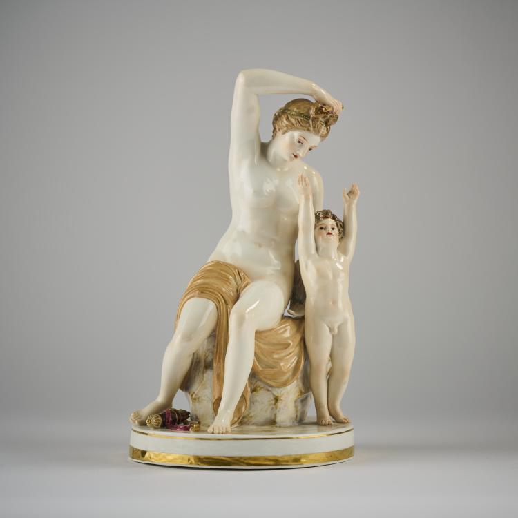 Bild 1 zu Objekt, 'Venus und Amor', 1784, Johann Gottlieb Matth&auml;i, Meissen, KPM, 165D 546