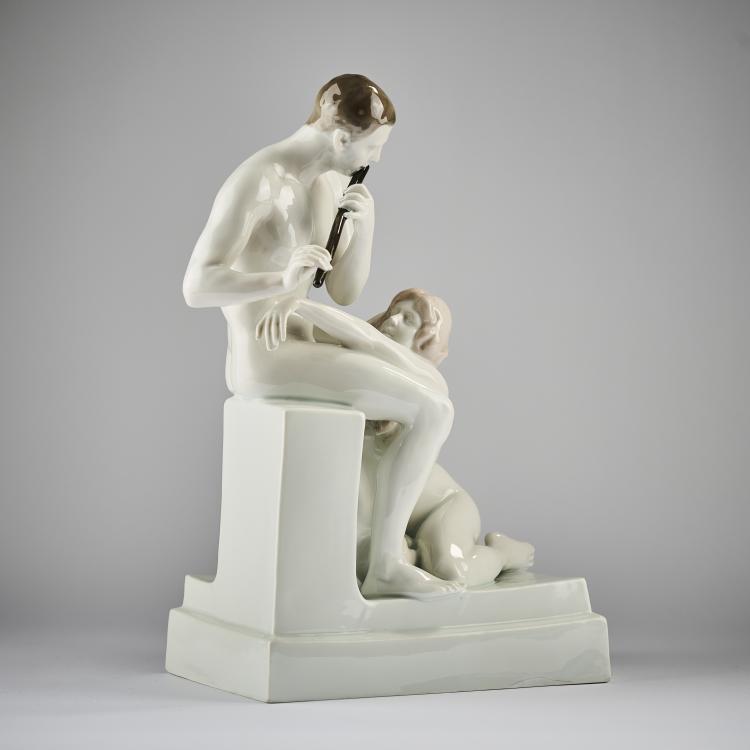 Bild 2 zu Objekt, 'Flute Player', 1919, Johannes B&ouml;se, Rosenthal, Selb, 165D 562
