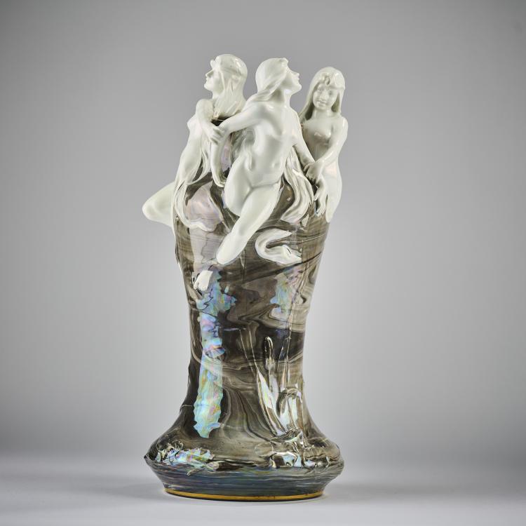 Bild 2 zu Objekt, Vase mit Nymphen, 1900, Adolf Oppel, Bauer, Rosenthal & Co., Kronach, 165D 482