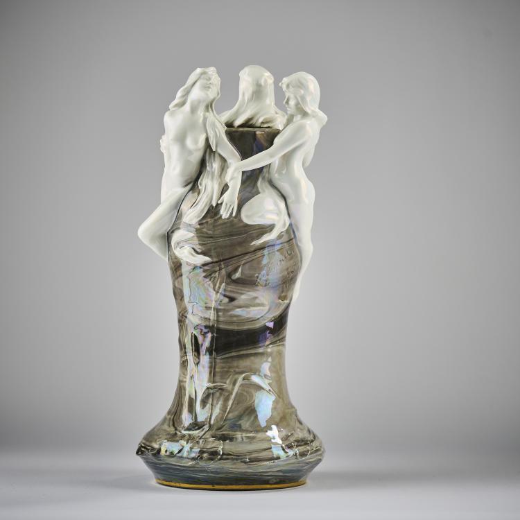 Bild 3 zu Objekt, Vase mit Nymphen, 1900, Adolf Oppel, Bauer, Rosenthal & Co., Kronach, 165D 482