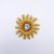 Vintage brooch with feathered leaf wreath