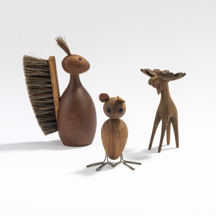 Bild 1 zu Objekt, Eule, Elch und Eichh&ouml;rnchen, um 1955, D&auml;nemark; Schweden, 169C 640