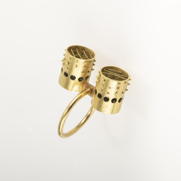 Hauptbild zu Objekt, Ring 'Wolkborsten', 1992, Peggy Bannenberg, 166C 494