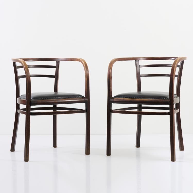 Hauptbild zu Objekt, 2 'Postsparkasse Vienna' armchairs, 1907, Otto Wagner, Thonet, Wien, 166A 14