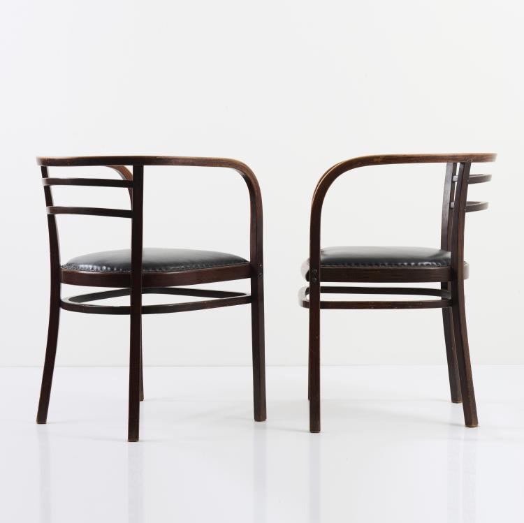 Bild 1 zu Objekt, 2 'Postsparkasse Vienna' armchairs, 1907, Otto Wagner, Thonet, Wien, 166A 14