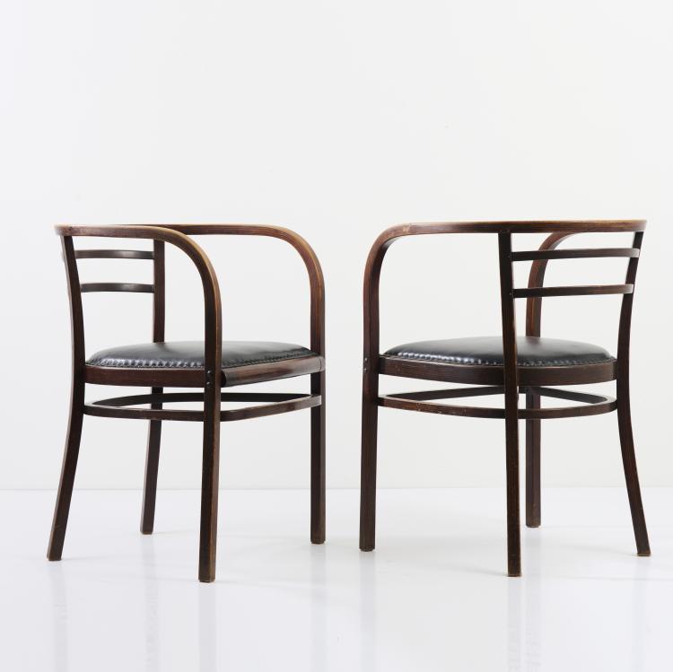 Bild 2 zu Objekt, 2 'Postsparkasse Vienna' armchairs, 1907, Otto Wagner, Thonet, Wien, 166A 14