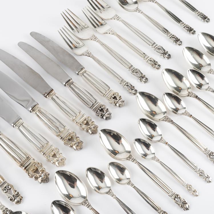 Bild 2 zu Objekt, 'Konge' - 'Acorn' silverware, 1915, Johan Rohde, Jensen, Georg, 165C 346