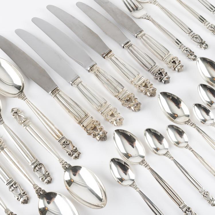 Bild 3 zu Objekt, 'Konge' - 'Acorn' silverware, 1915, Johan Rohde, Jensen, Georg, 165C 346