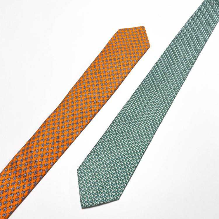 Bild 1 zu Objekt, Two ties, 1990s, Herm&egrave;s, Paris; Ferragamo, Salvatore, 166D 555