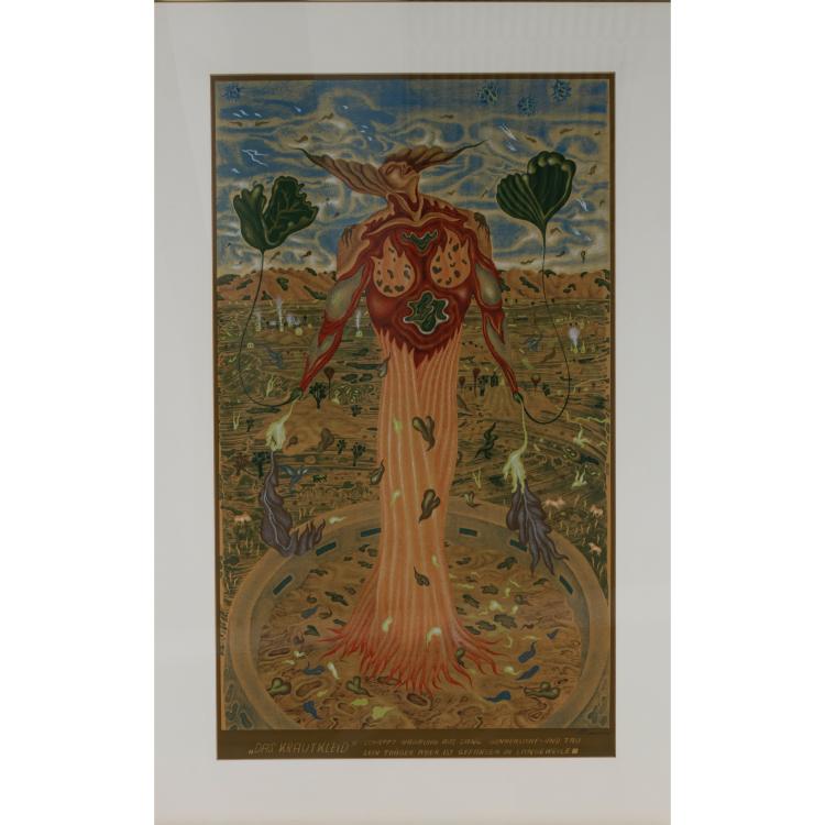 Hauptbild zu Objekt, 'Das Krautkleid' and 'Morgenrot, Morgengrau', 1972, Arik Brauer, Goldregen AG/Glarus (Hrsg.), 166B 301