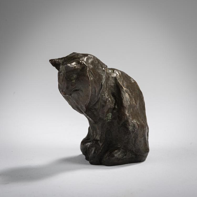 Bild 1 zu Objekt, 'Chat Angora assis', c. 1900, Th&eacute;ophile-Alexandre Steinlen, 165C 324