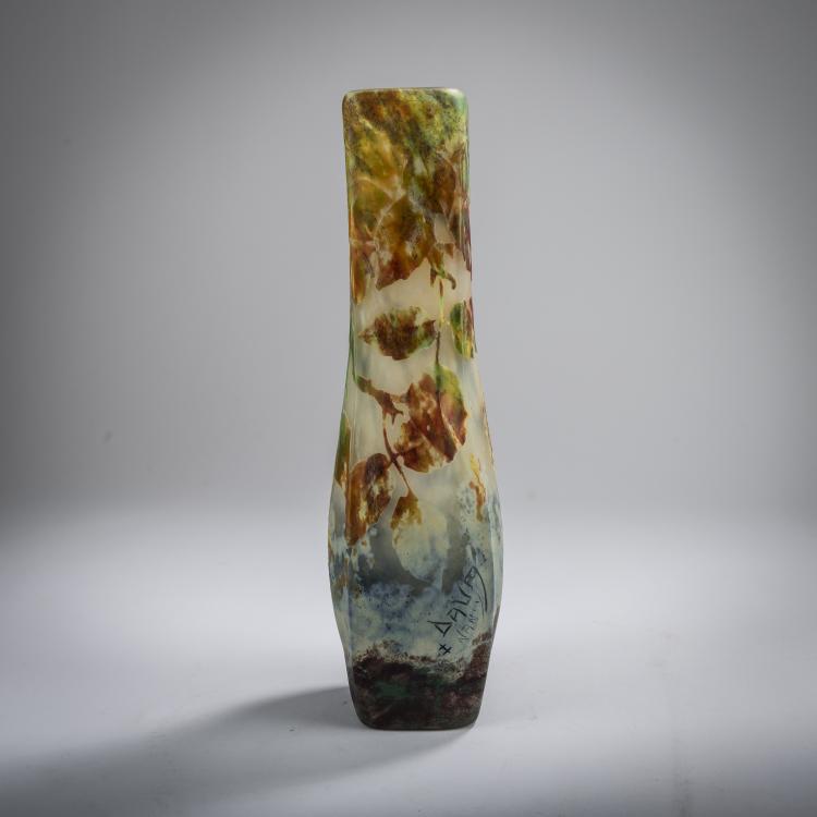 Bild 1 zu Objekt, Vase 'Feuilles en Automne, p&acirc;te grise', um 1910, Daum Fr&egrave;res, Nancy, 165B 126