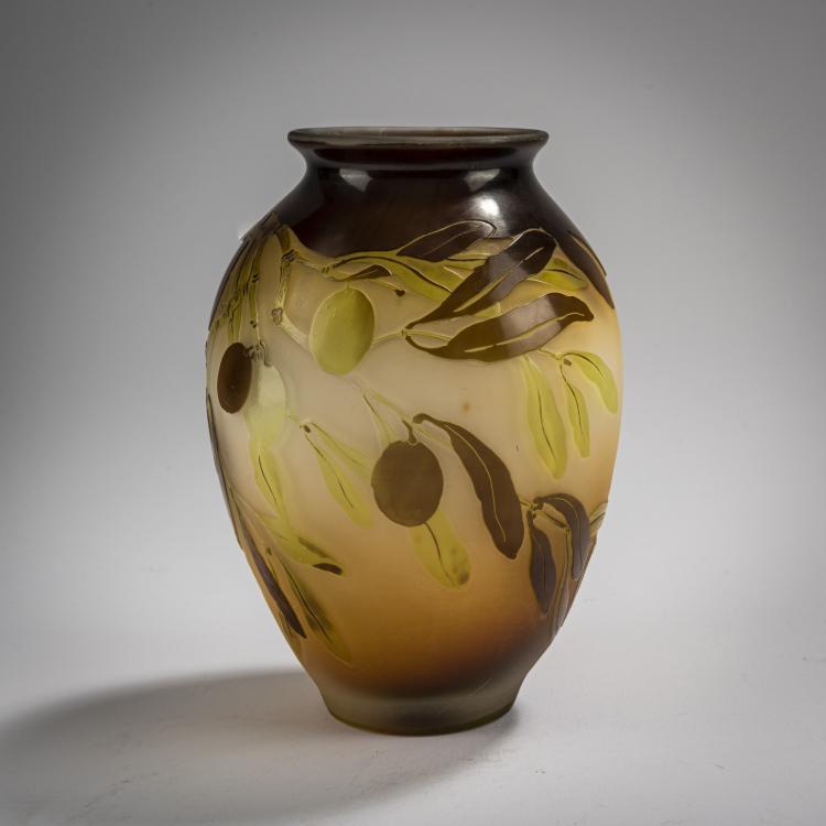 Hauptbild zu Objekt, Vase 'Olives', 1920-36, Emile Gall&eacute;, Gall&eacute;, Nancy, 165B 175