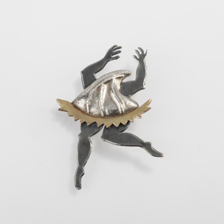 Hauptbild zu Objekt, 'Tanzende Makrone' brooch, 1990s, Sybille Wild, 166C 427