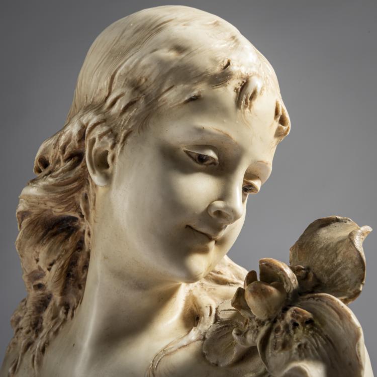 Bild 1 zu Objekt, M&auml;dchenb&uuml;ste, um 1899, Anton Nelson, Amphora-Werke Riessner, Stellmacher & Kessel, Turn-Teplitz, 165D 479