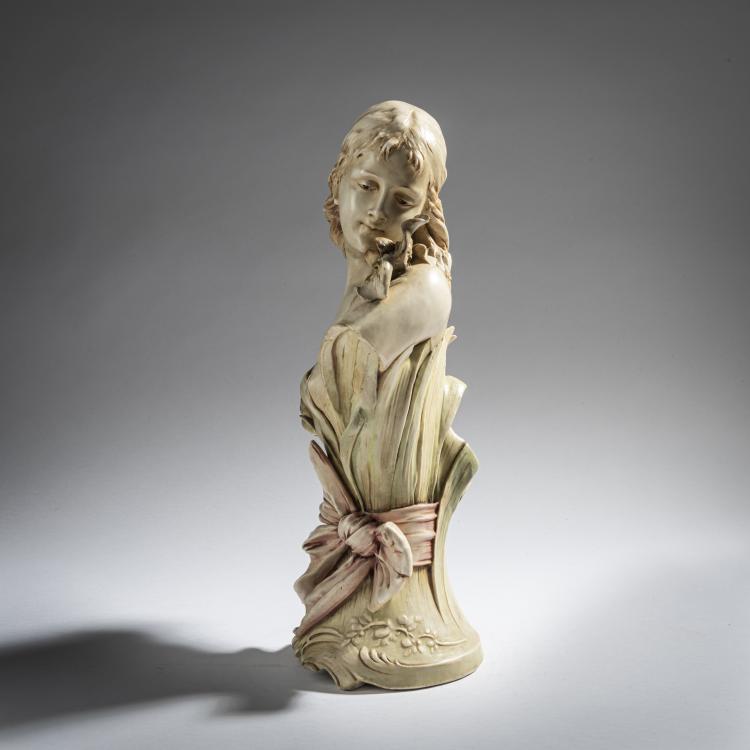 Bild 3 zu Objekt, M&auml;dchenb&uuml;ste, um 1899, Anton Nelson, Amphora-Werke Riessner, Stellmacher & Kessel, Turn-Teplitz, 165D 479