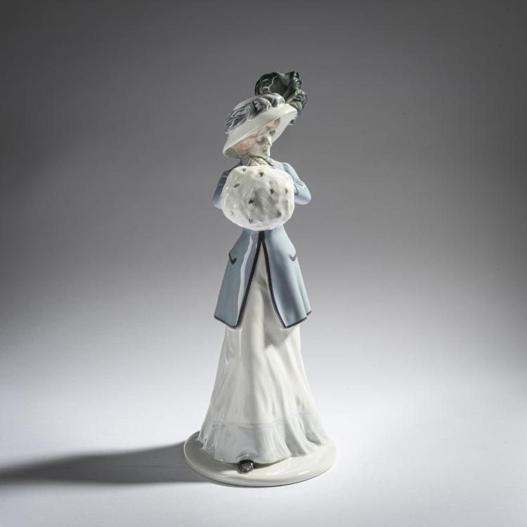 Hauptbild zu Objekt, 'Figure with Muff', 1908, Hermann Hubatsch, Berlin, KPM, 165D 491