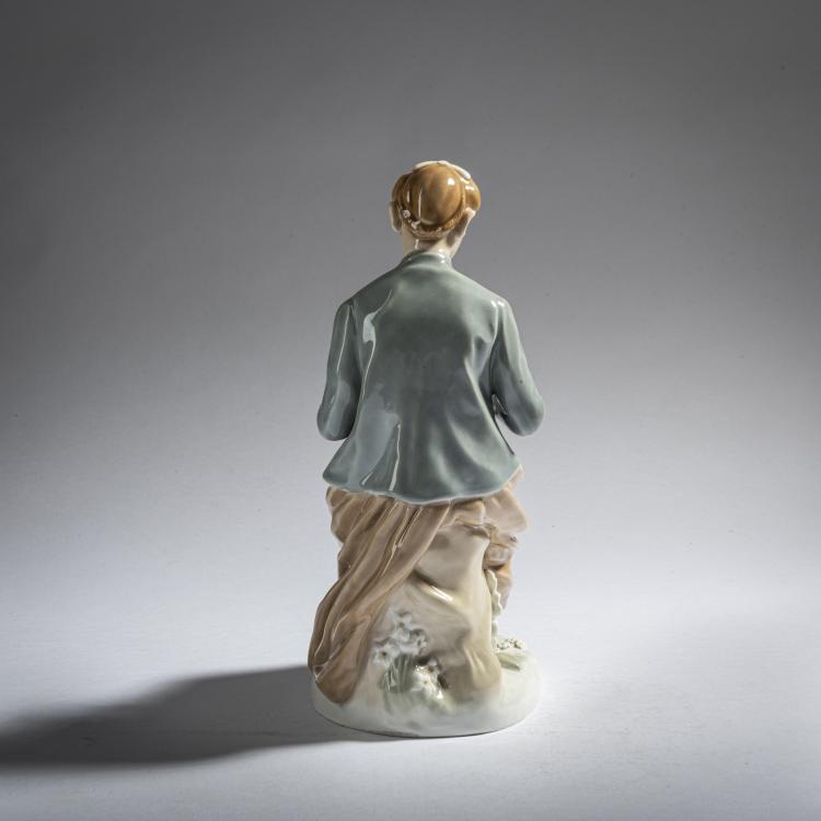 Bild 6 zu Objekt, 'Knitting girl', 1906, Karl Theodor Eichler, Meissen, KPM, 165D 555