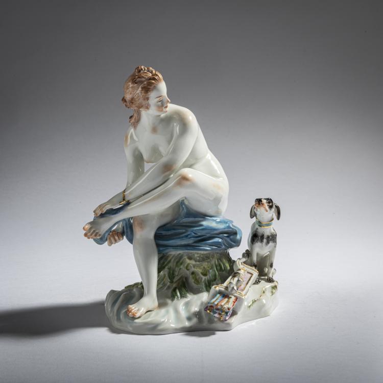 Hauptbild zu Objekt, 'Diana with Dog', 1769-74, Johann Carl Sch&ouml;nheit, Meissen, KPM, 165D 542