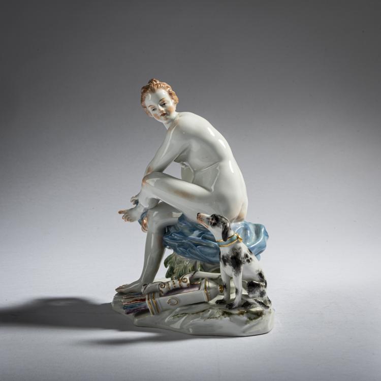 Bild 1 zu Objekt, 'Diana with Dog', 1769-74, Johann Carl Sch&ouml;nheit, Meissen, KPM, 165D 542