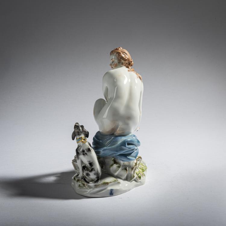 Bild 2 zu Objekt, 'Diana with Dog', 1769-74, Johann Carl Sch&ouml;nheit, Meissen, KPM, 165D 542