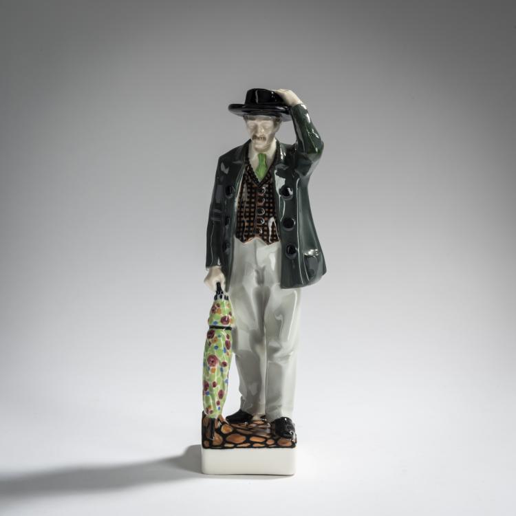 Hauptbild zu Objekt, Man with an umbrella, c. 1910, Hugo F. Kirsch, Kirsch, Hugo F., Wien, 165D 536