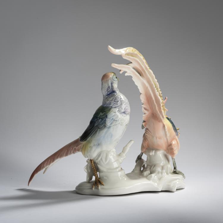 Bild 1 zu Objekt, Zwei Goldfasane, um 1919, Ens, Karl, Volkstedt, 165D 501