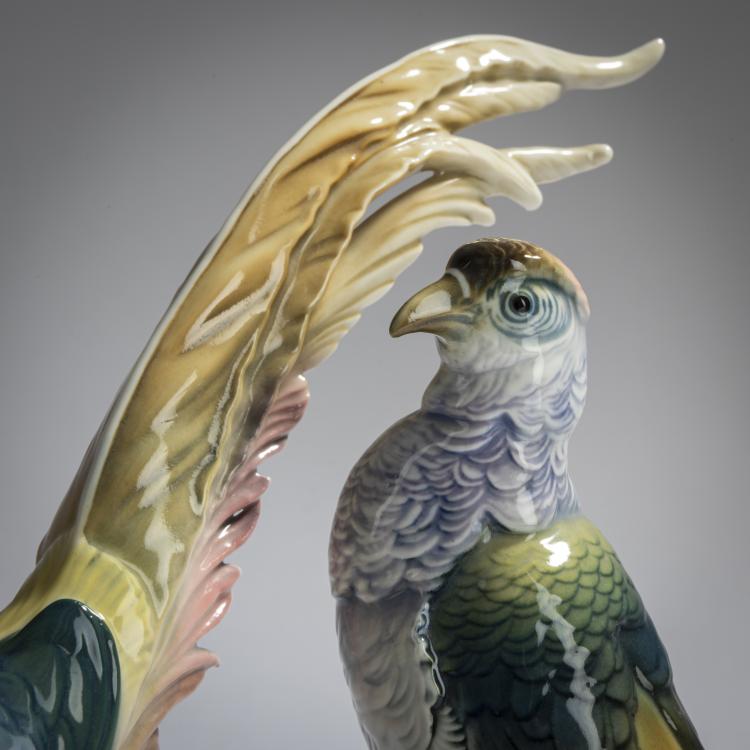 Bild 3 zu Objekt, Zwei Goldfasane, um 1919, Ens, Karl, Volkstedt, 165D 501