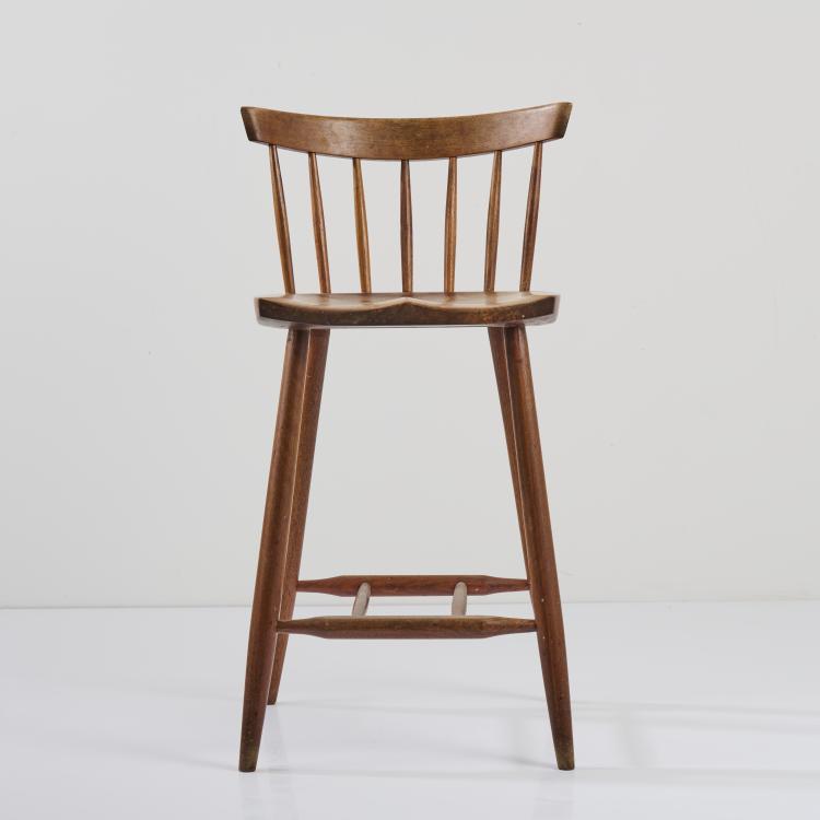 Bild 3 zu Objekt, Barhocker 'High Four-Legged Chair', um 1950, George Nakashima, Nakashima Studios, New Hope, Pennsylvania, 166A 146