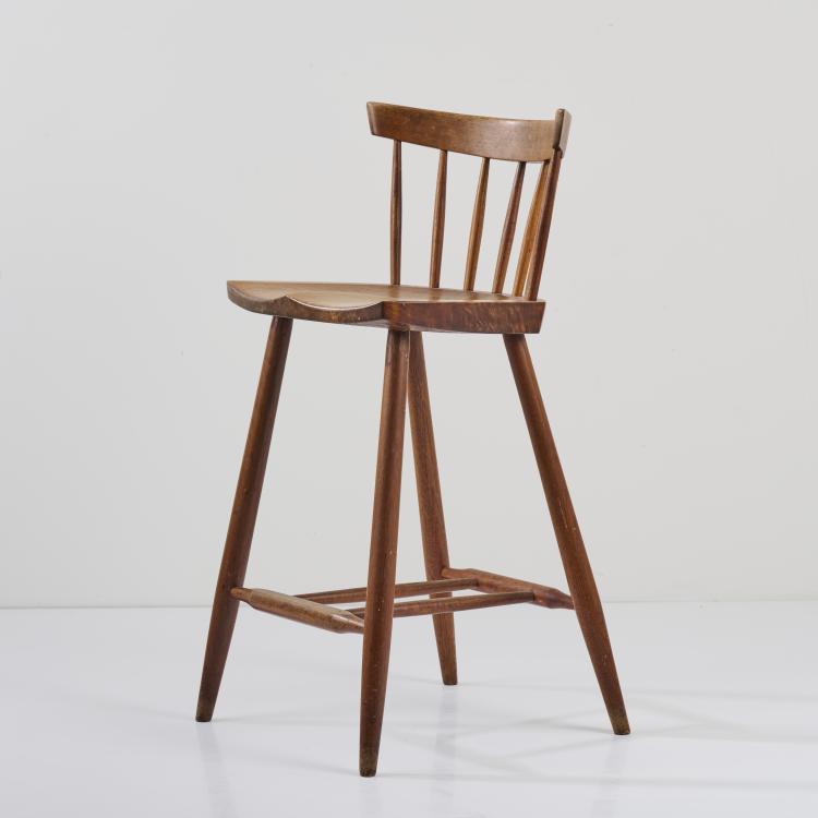 Bild 4 zu Objekt, Barhocker 'High Four-Legged Chair', um 1950, George Nakashima, Nakashima Studios, New Hope, Pennsylvania, 166A 146