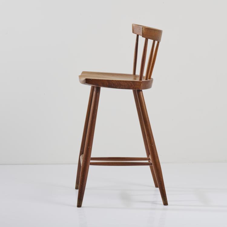 Bild 5 zu Objekt, Barhocker 'High Four-Legged Chair', um 1950, George Nakashima, Nakashima Studios, New Hope, Pennsylvania, 166A 146