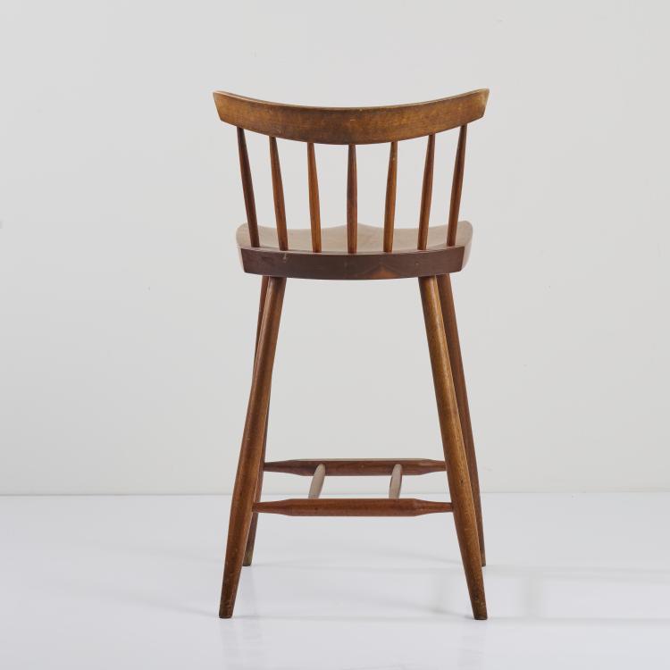 Bild 6 zu Objekt, Barhocker 'High Four-Legged Chair', um 1950, George Nakashima, Nakashima Studios, New Hope, Pennsylvania, 166A 146