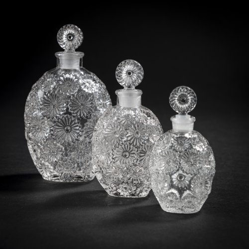 3 'Rose' bottles for Worth, 1937