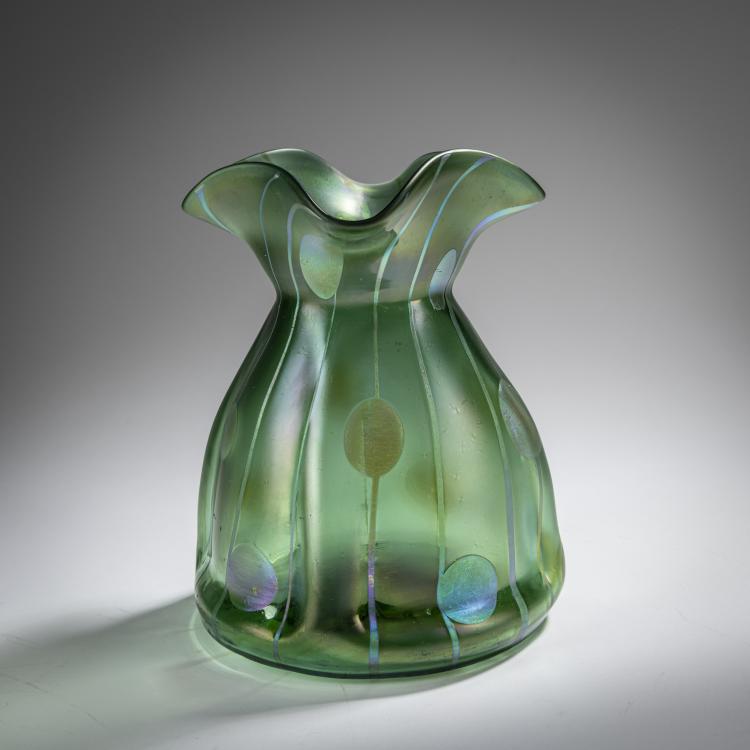 Hauptbild zu Objekt, Vase 'Stripes and Spots', c. 1900, Koloman (Umkreis) Moser, L&ouml;tz Wwe., Klosterm&uuml;hle, 165B 253