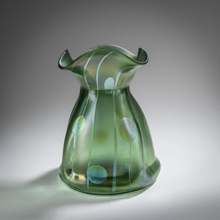 Bild 1 zu Objekt, Vase 'Stripes and Spots', c. 1900, Koloman (Umkreis) Moser, L&ouml;tz Wwe., Klosterm&uuml;hle, 165B 253
