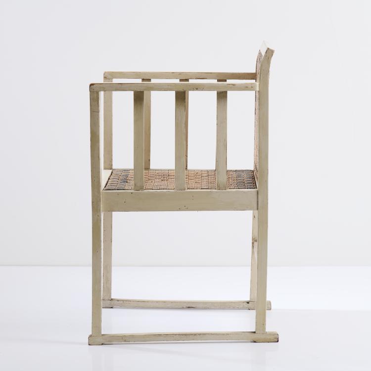 Bild 1 zu Objekt, Armlehnsessel, um 1903, Wilhelm Schmidt (zugeschrieben), Prag-Rudniker Korbwarenfabrikation, Wien (zugeschrieben/attr.), 167B 334