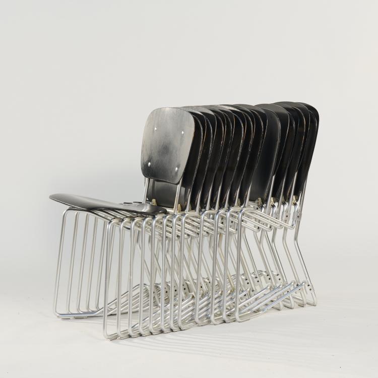 Bild 5 zu Objekt, 12 'Aluflex' folding chairs, 1951, Armin Wirth, Zieringer, Philip, Metallwerke, Schweiz, 166A 84