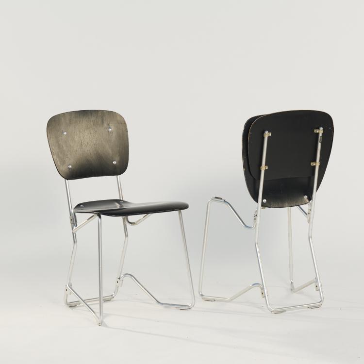 Bild 8 zu Objekt, 12 'Aluflex' folding chairs, 1951, Armin Wirth, Zieringer, Philip, Metallwerke, Schweiz, 166A 84