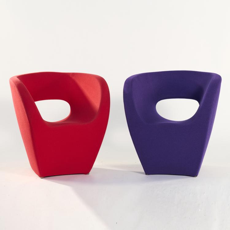 Hauptbild zu Objekt, Zwei Sessel 'Victoria & Albert', 2000, Ron Arad, Moroso, Mailand, 166A 176