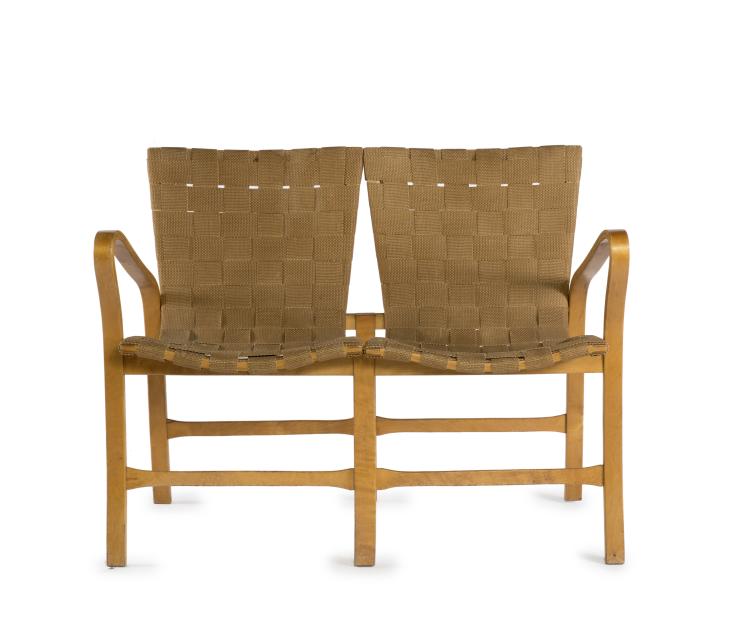 Hauptbild zu Objekt, 'Torparen' bench, c. 1942, Gustaf Axel Berg, V&auml;sby M&ouml;bel- och Inredningsfabrik, Upplands V&auml;sby, 166A 121