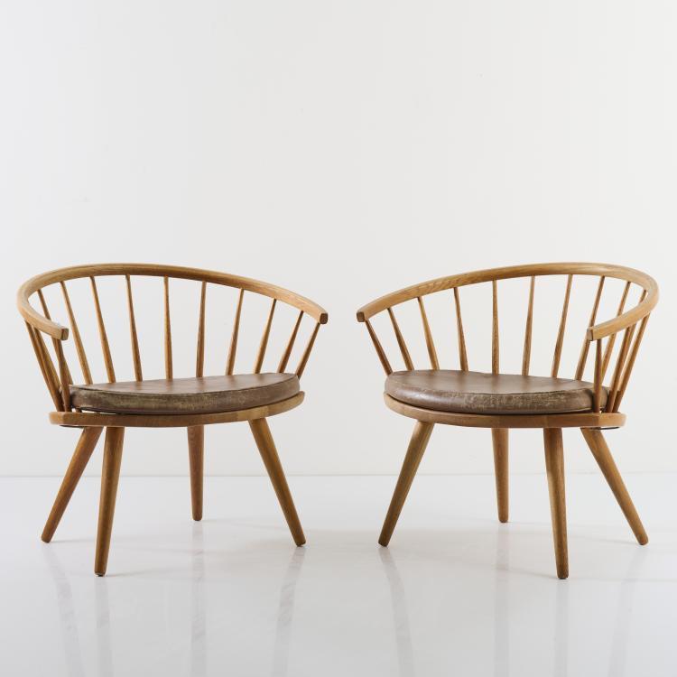 Hauptbild zu Objekt, 2 'Arka' armchairs, 1955, Yngve Ekstr&ouml;m, Stolfabriks AB, Smalandsstenar, 166A 126