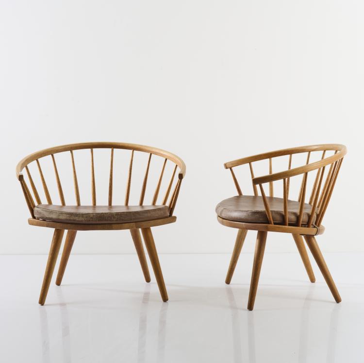 Bild 1 zu Objekt, 2 'Arka' armchairs, 1955, Yngve Ekstr&ouml;m, Stolfabriks AB, Smalandsstenar, 166A 126