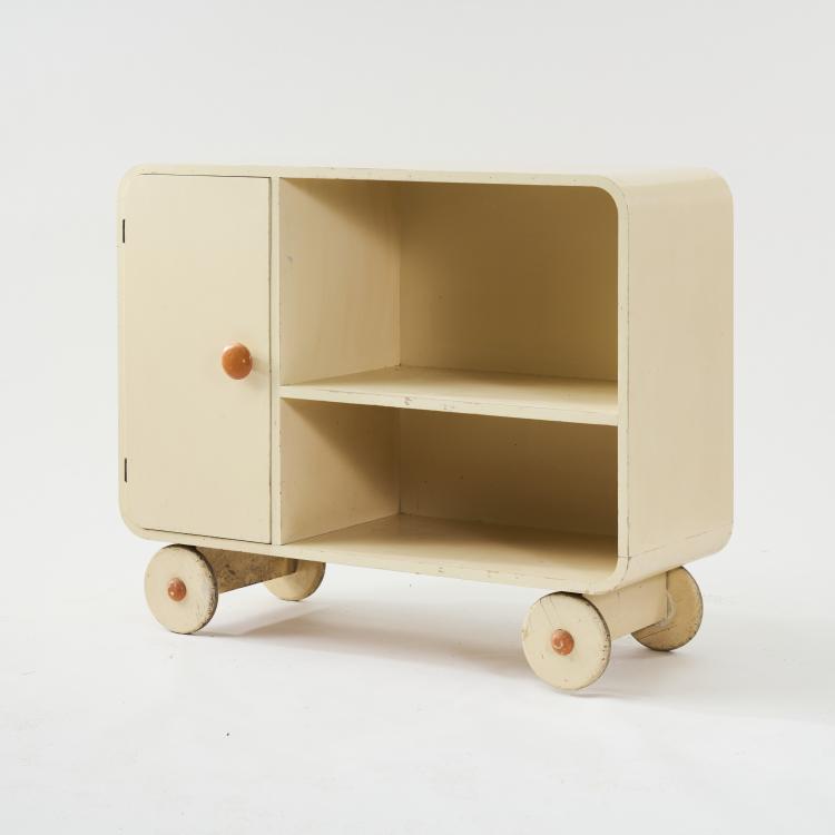 Bild 3 zu Objekt, Children's shelving unit on castors, 1930s, Niederlande, 166A 65
