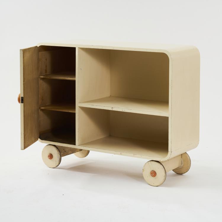 Bild 4 zu Objekt, Children's shelving unit on castors, 1930s, Niederlande, 166A 65