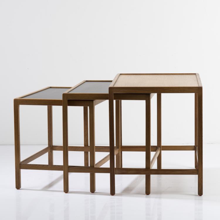 Bild 1 zu Objekt, Three nesting tables, c. 1960, Kurt &Oslash;stervig, Jason M&ouml;bler, Ringstedt, 166A 135