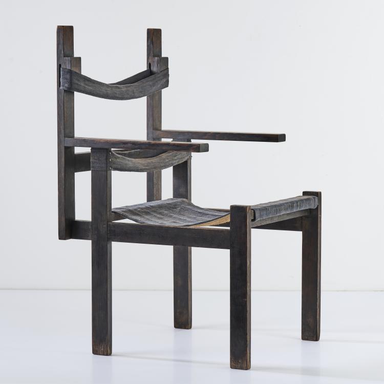 Hauptbild zu Objekt, 'ti 1a' wooden-slat chair, 1922-24, Marcel Breuer, Bauhaus, Weimar, 166A 50