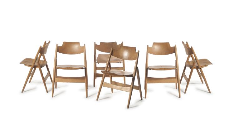 Hauptbild zu Objekt, Six 'SE 18' chairs, 1953, Egon Eiermann, Wilde & Spieth, Esslingen, 167B 473
