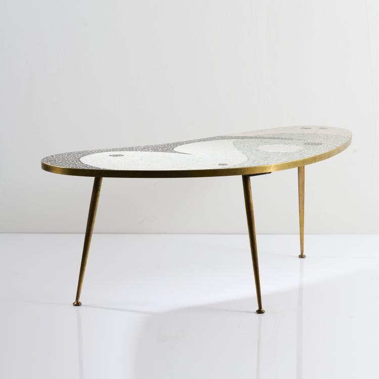 Hauptbild zu Objekt, Side table, 1950s, Berthold M&uuml;ller, M&uuml;ller, Berthold, Mosaik-Werkst&auml;tte, Oerlinghausen, 167B 475