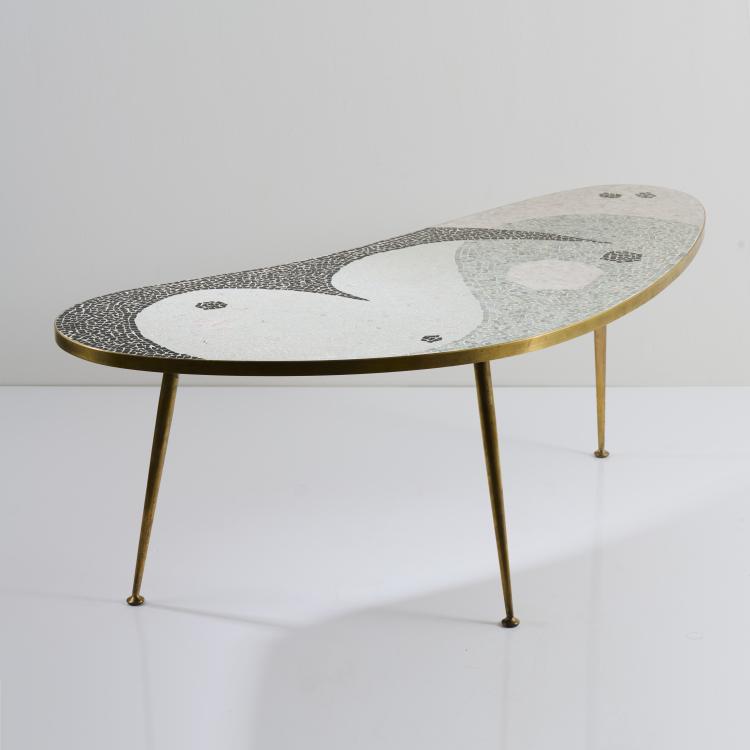 Bild 1 zu Objekt, Side table, 1950s, Berthold M&uuml;ller, M&uuml;ller, Berthold, Mosaik-Werkst&auml;tte, Oerlinghausen, 167B 475