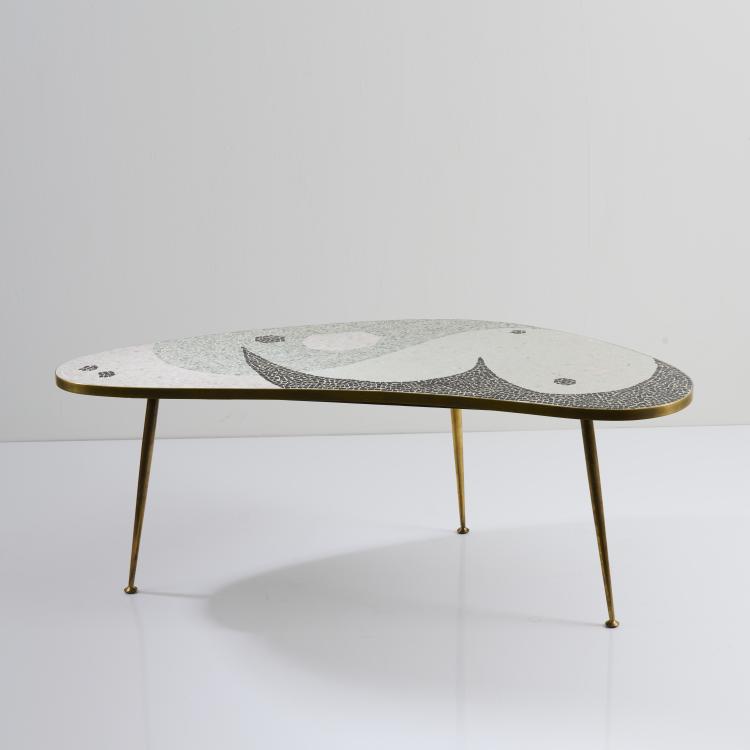 Bild 2 zu Objekt, Side table, 1950s, Berthold M&uuml;ller, M&uuml;ller, Berthold, Mosaik-Werkst&auml;tte, Oerlinghausen, 167B 475